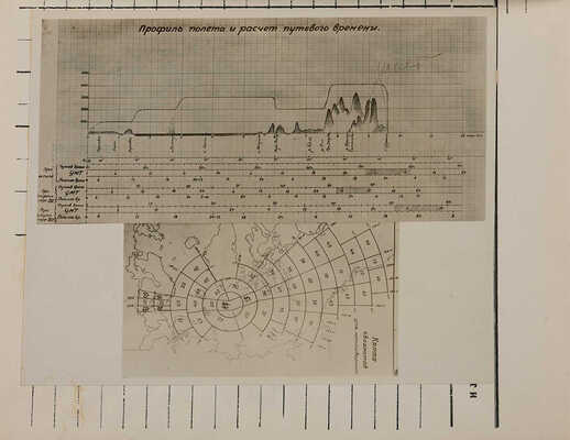 [Телингатер С.Б.,мастер кн. графики].Navigator's log book airplane NO25: First non-stop flight Moscow-North pole-USA